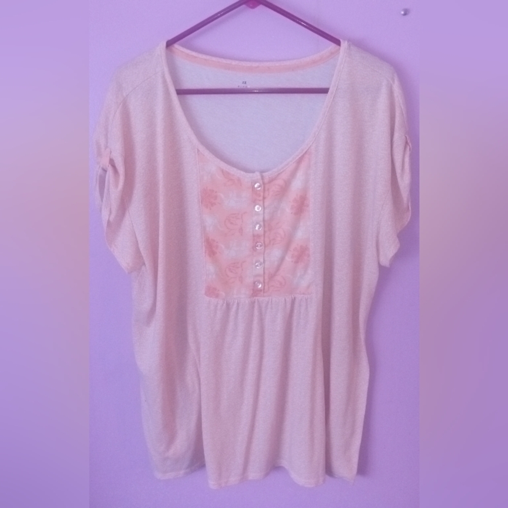 Women's Cream Button-Front Top